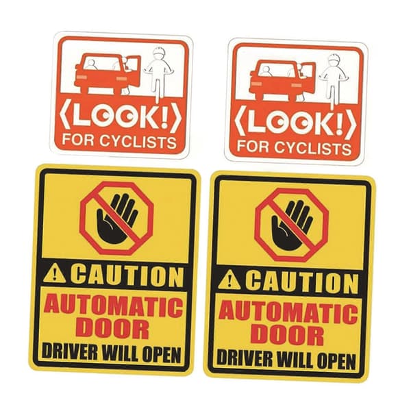 4 kpl automaattisia ovitarroja automaattiset liukuoven varoitustarrat kyltti