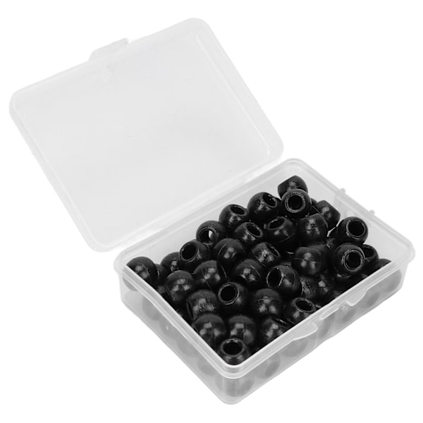 70 stk. skægbeads udsøgt DIY hår tube dreadlocks beads hår fletninger dekoration smykker tilbehør sort
