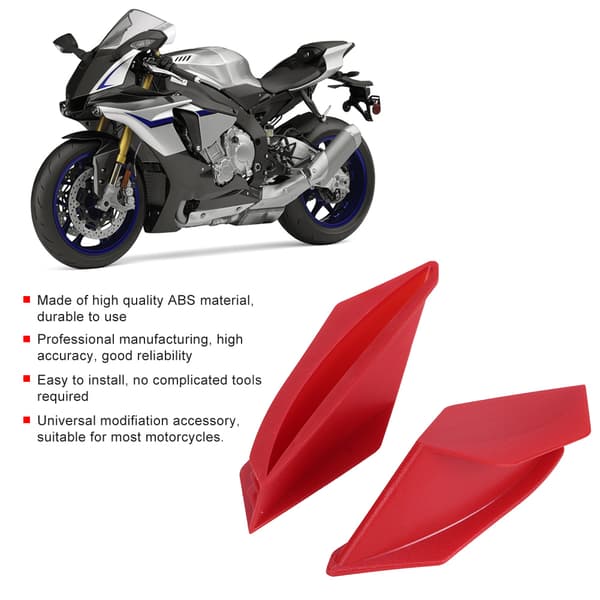 Motorcykel Aerodynamiska Vingar Spoiler Universal Modifieringstillbehör Röd