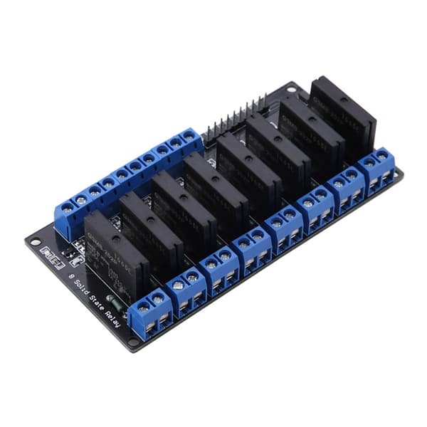 8-kanals solid state-relémodul DC-AC lavnivåutløser med sikring