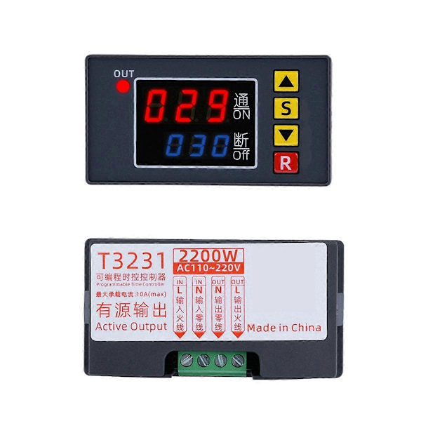 T3231 Programmerbar Tidsstyring AC 110-220V 2200W