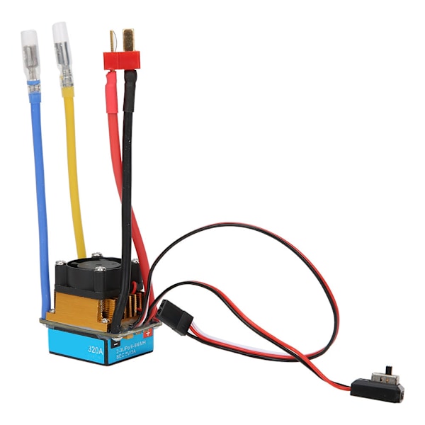 320A vedenpitävä BEC elektroninen nopeudensäädin ESC tuulettimella 1/10 RC autoveneeseen
