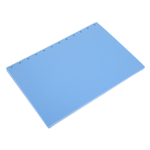 10 stk Discbound Notisbok Cover Tykk Frosted Tekstur Blå Sopp Hull Dagbok Cover for DIY Dagbok Scrapbook