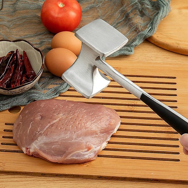 Heavy Duty Kødkøller Hammer med Komfortabel Greb Dobbeltsidet Malle til at Tendre Steaks og Oksekød