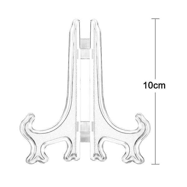 12-delt Staffeli-tallerkenstativer i plastik til displaypræsentation