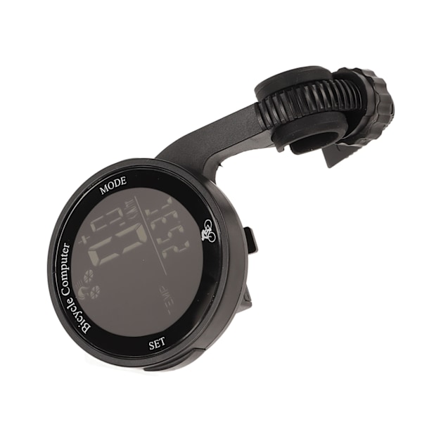 Cykelcomputer Speedometer Termometer Ur Stor Skærm Tydelig Håndskrift Vandtæt Cykelcomputer med Baggrundsbelysning Sort Baggrund Hvidt Tegn
