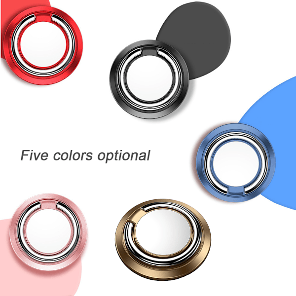 Mobiltelefon Ringholder Stativ Magnetisk Telefon Ring Finger Kickstand 360° Rotasjon Metall Ringgrep