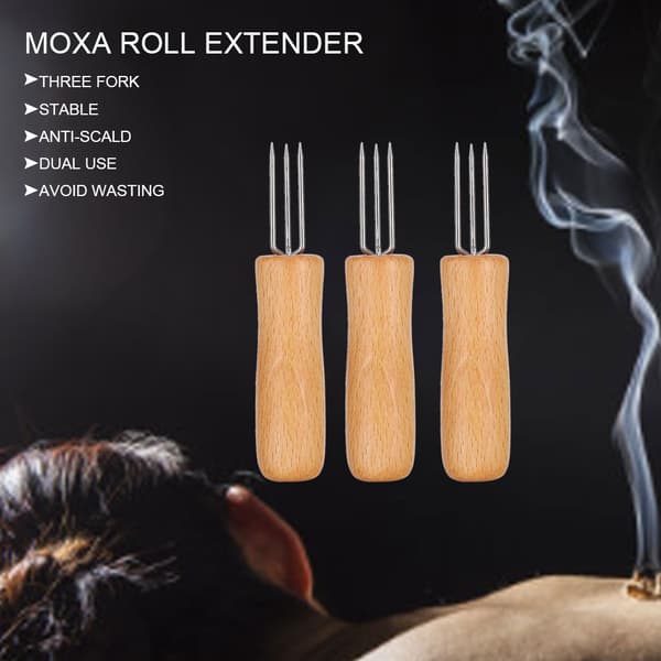 3st Moxa Roll Extender Verktyg Akupunktur Massage Moxibustion Stick Extender