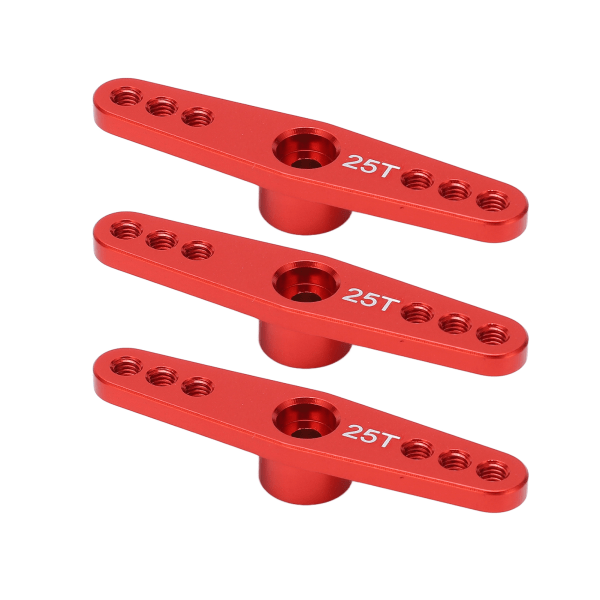 3 st 25T aluminiumlegering RC servoarmhorn lång typ för 1/10 fjärrkontrollbil uppgraderingsdel röd