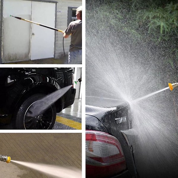 Adapter för högtryckstvätt till Karcher K2-K7, 6,35 mm snabbkoppling, 5 munstycken, 2,5 GPM