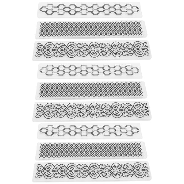 9 stk. blomsterpregefolder i plast DIY papirdekorasjonskortprodusent mal tilbehør