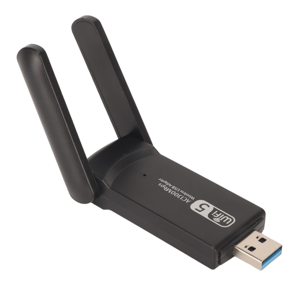 1300M USB WiFi-adapter 2.4G 5.8G USB3.0-grensesnitt Plug and Play WiFi-adapter med doble antenner for nettbrett bærbare datamaskiner
