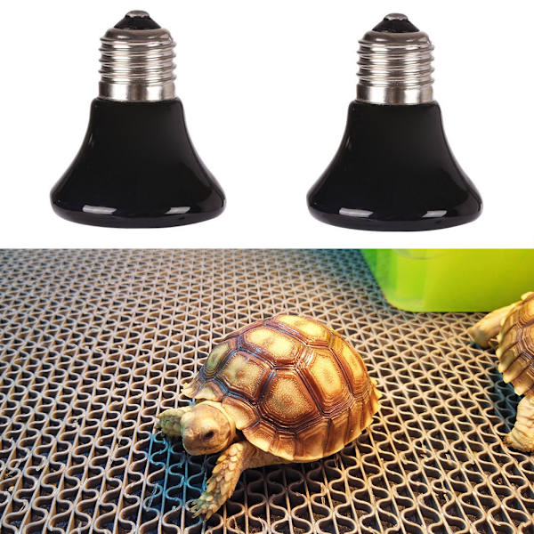 2 stk. krybdyr varmelampe 7x7x6cm kæledyr opvarmning sundhedspleje mini keramisk varmeemitter 220V 50W
