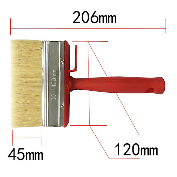Litteä sivellin kaikentyyppisille maaleille (120*30mm)