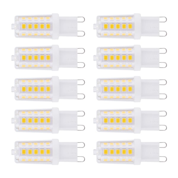 10 STK G9 base LED lyspære 3W 32LED BiPin pære for lysekrone Vegglampe 230V varm hvit