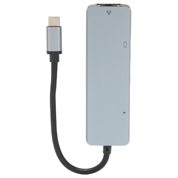 USB C Hub 5 i 1 Højhastighedsdataoverførsel Fremragende varmeafledning Ethernet-adapter til computer tablet