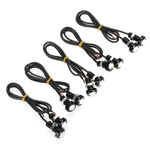 10kpl 10W 18mm White Eagle Eye FOG DRL LED moottori auton pään hännän takamerkkivalo