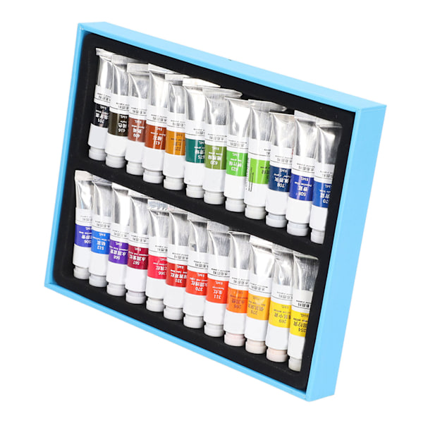 Akvarelmalingssæt 5ML Transparent Pigment Hurtigtørrende Genanvendelig Nem Blanding Høj Mætning Kunst Akvarel Sæt 24 Farver