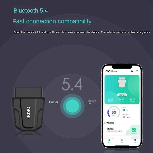 Diagnostiikkatyökalu Bluetooth 5.4 IOS/Android OBD2 Ammattimainen koodi