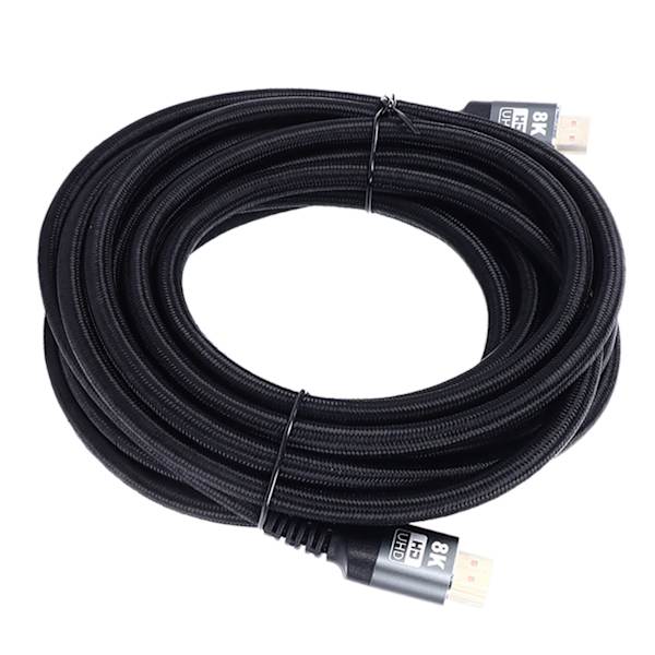 HD-multimediainterface-kabel, guldpläterad, 8K-stöd, 48 Gbps dynamisk HDR VRR QMS HD-kabel för TV-datormonitor, typ 1, 16,4 fot