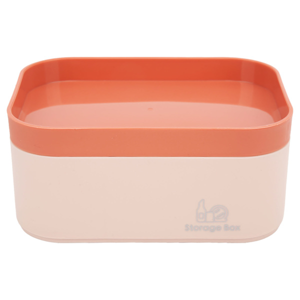 Opbevaringsboks 6 Gitter Design Pink Simple Mini Desktop Makeup Organizer med låg til Smykker Kosmetik Stationery