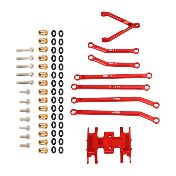 RC-styrstångsats för Axial SCX24 1/24 Deadbolt AXI90081 B17 AXI00004 RC-biluppgraderingsdel röd