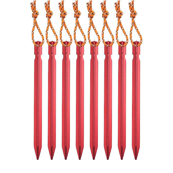 Camping Teltsplinter, 8-styks Aluminium Titanium Formet Splinter til Teltspænde