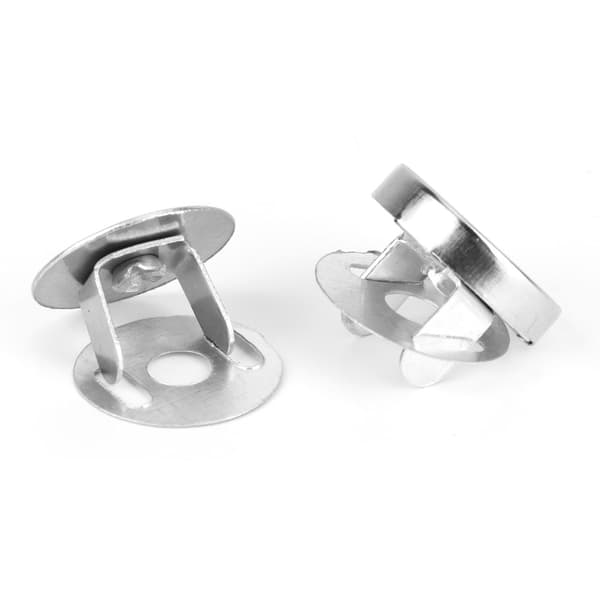 50 stk. magnetiske metalknapper, runde knapper, spænder, tilbehør til tøj (lyse hvide)