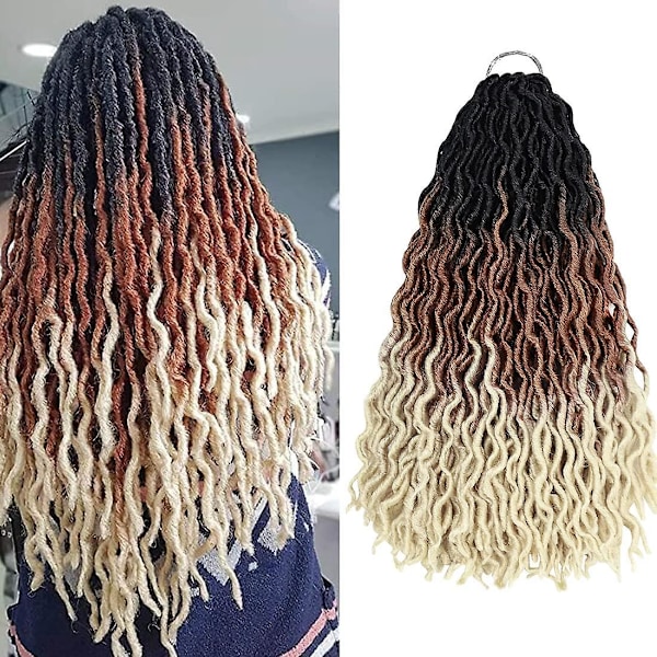 2kpl/erä Gypsy Faux Crochet -letit Esikiharretut Syvät Aaltoilevat Kihara Twist Punontahiukset Goddess-letit Synteettiset Hiukset