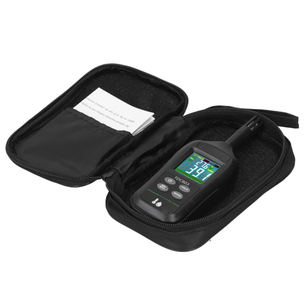 Termometer Hygrometer 4-siffrig färg LCD digital display Temperatur fuktighetsmätare TDC803