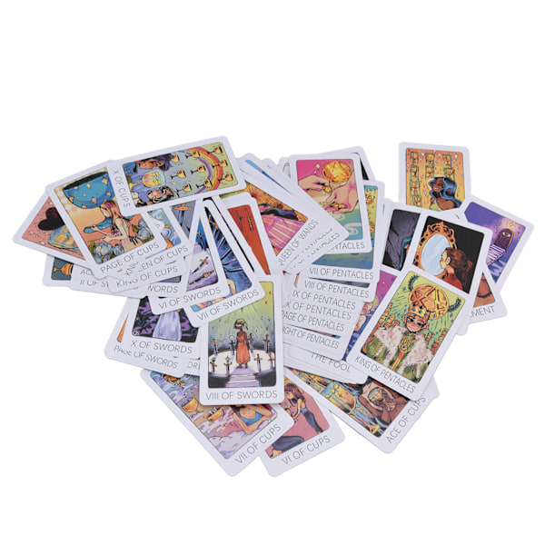 78 st engelsk tarotkort belagd pappers spådomskort framtidsspåkort spel för nybörjare