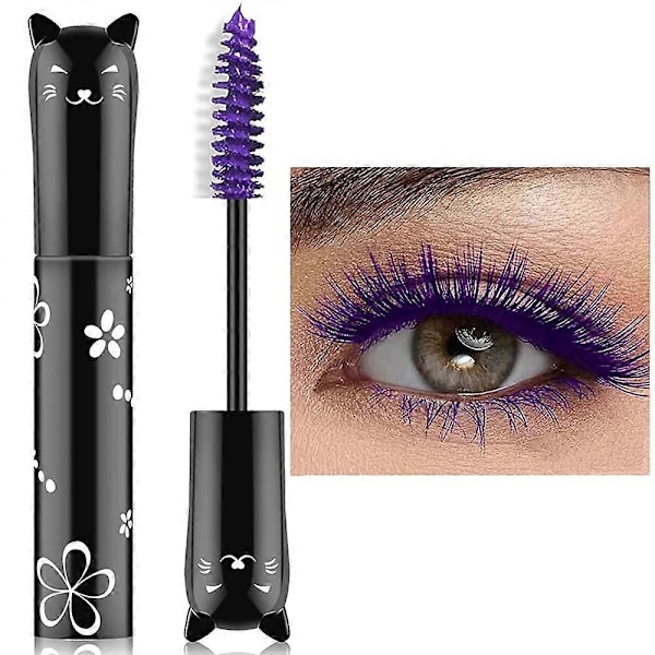 Farverig Mascara, Vandfast Langtidsholdbar Tyk Mascara (Lilla)