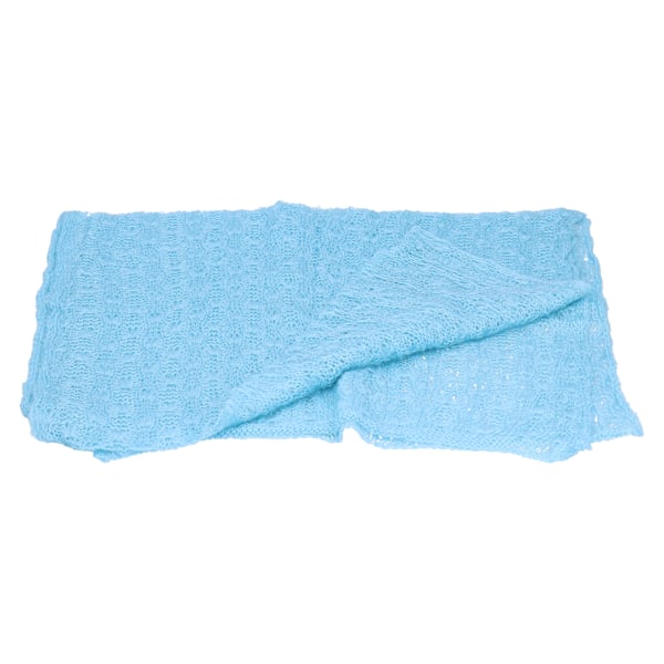 Stretch Nyfødt Wrap Hodebånd Sett Baby Fotografering Swaddling Wrap Elastisk Baby Foto Rekvisita Blå