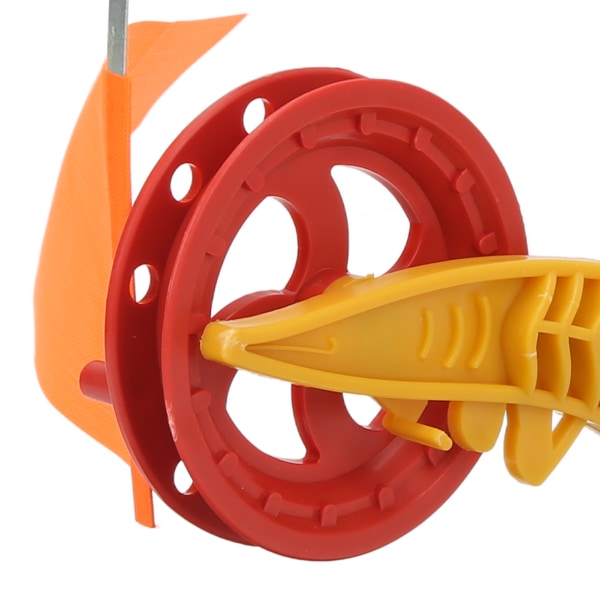 Bärbar vinterisfiskestolpe Wheel Marker Flag Set - ABS-redskap (ingen linkrok)