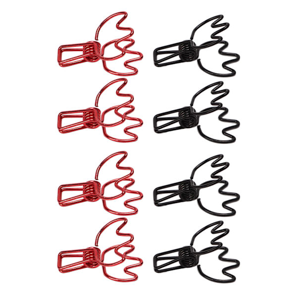 100 stk. Binder Clips Krone Form Sort Rød Metal Jern Hollow Design Mini Sjov Binder Clips til Dokumenter Billetter