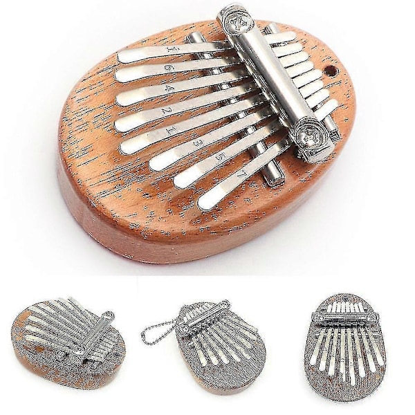 Lille Kalimba 8 Tangenter Tommelfingerklaver Fingermusik Keyboard Instrument Gaver Tommelfingerklaver Fingerdele