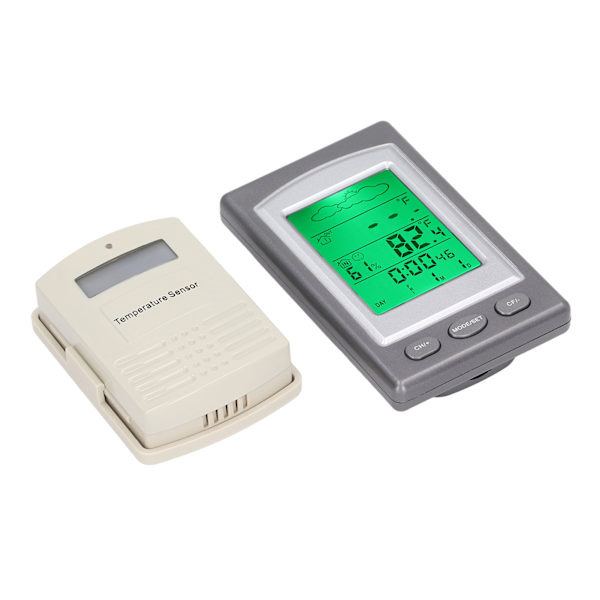 Trådløs termometer hygrometer LCD digitalt batteridrevet temperatur fugtighedssensor monitor måler