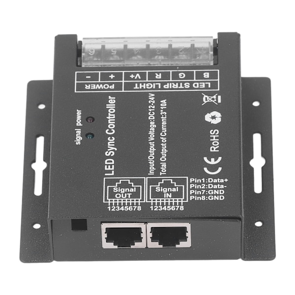 RGB-dimmerkontroller LED-dimmermodul 24-tasters fjernkontroll for LED-striper DC 12V-24V