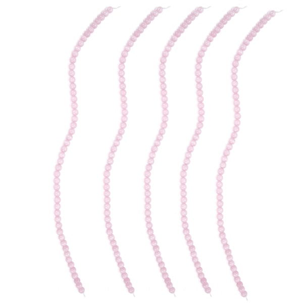 5 st DIY Smycken Hantverk Tillverkning 8mm Runda Pärlor Smycken Tillverkning Tillbehör Rosa
