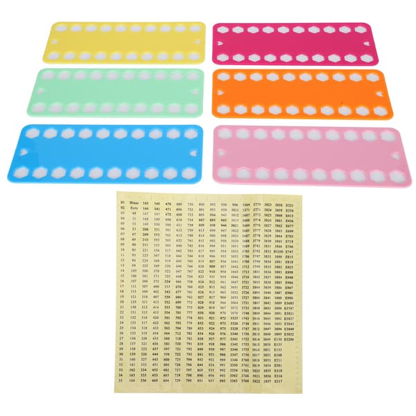 12 stk. Korsstingstråd Organizer Farve Plast 20 Huller Floss Bobbin Vikleplade