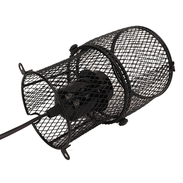 Krybdyr varmelampebeskyttelse Undgå forbrænding Indtrækkelig krybdyr varmelampe netbeskyttelse Varmebeskytter med E27 keramisk lampeholder EU-stik 220-240V