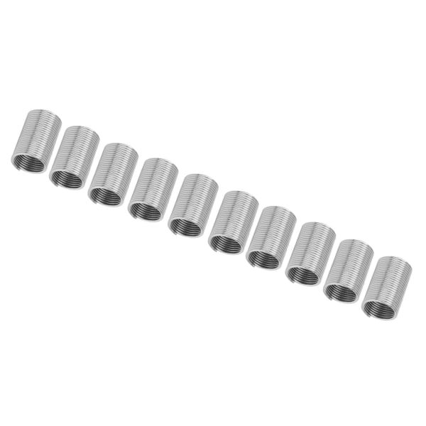 10 stk. gevindindsats i rustfrit stål, gevindbøsning, gevindreparationsbeslag M10x1x3D