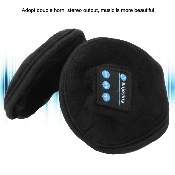 Vinter øreklokker musikk for Bluetooth 5.0 myk hudvennlig oppladbar ørevarmer