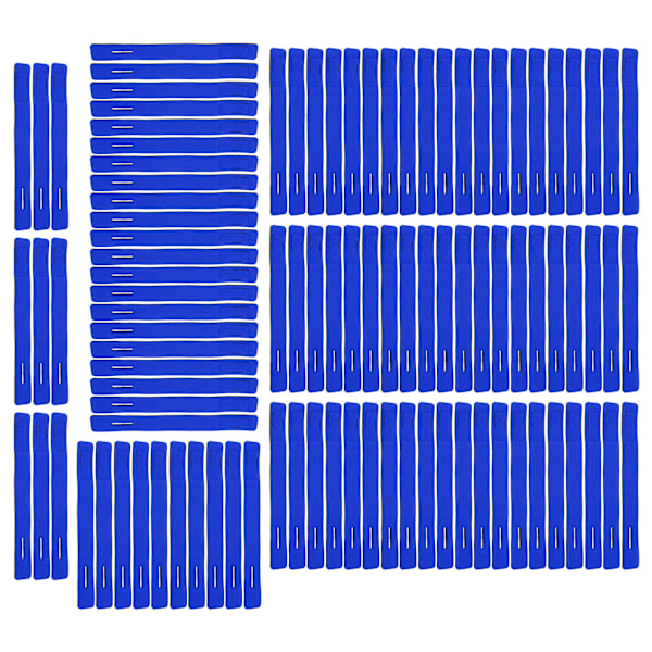 100 st Fiske Spö Band Stång Fästband Spö Elastisk Wrap Hållare Haka och Slinga DesignBlå