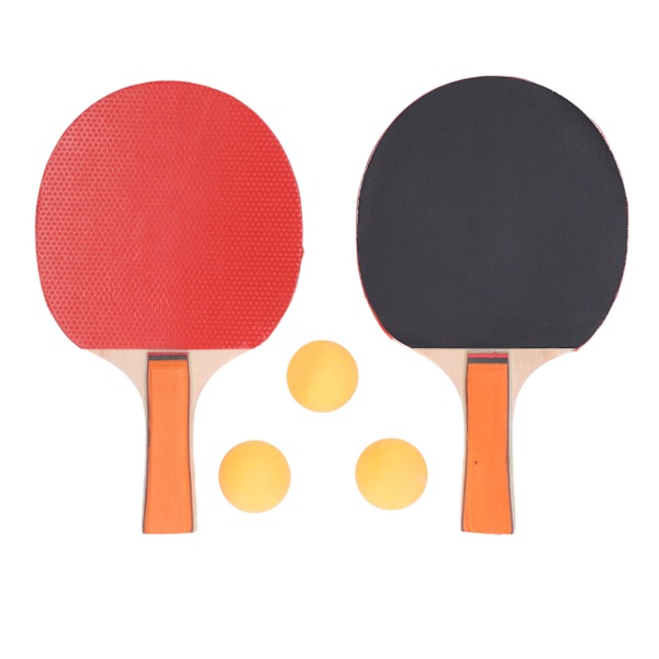 Ping Pong Padle Håndtrykksett Bordtennis Padle Kit Pakke med 2 Racketer 3 Bordtennisballer