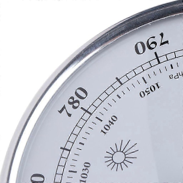 3 i 1 Vejrstation Barometer Termometer Hygrometer Væghængt (Sølv)_SZXM