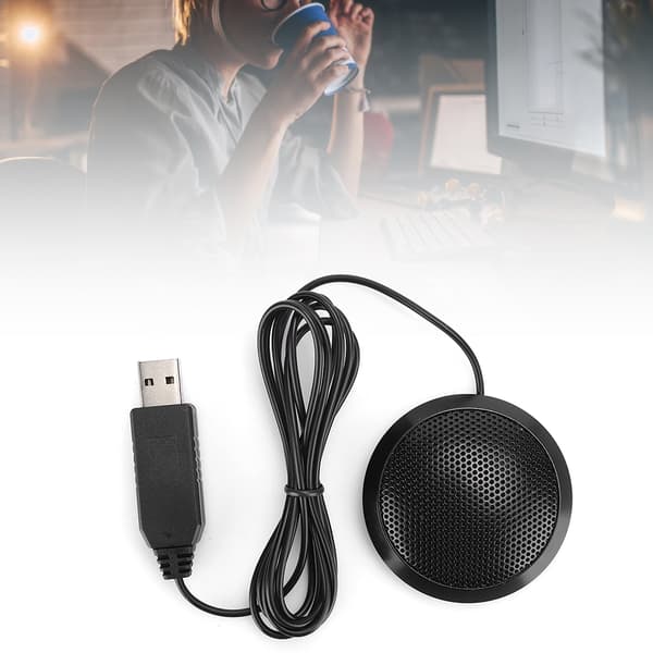 Mini kapacitiv mikrofon USB-krageklämma mikrofon med inbyggt ljudkort för dator