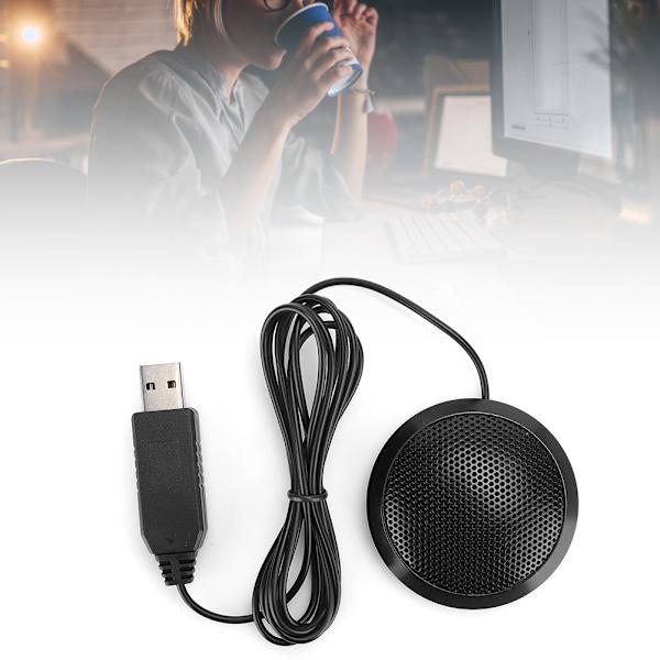 Mini kapacitiv mikrofon USB-kraveklipsmikrofon med indbygget lydkort til computer