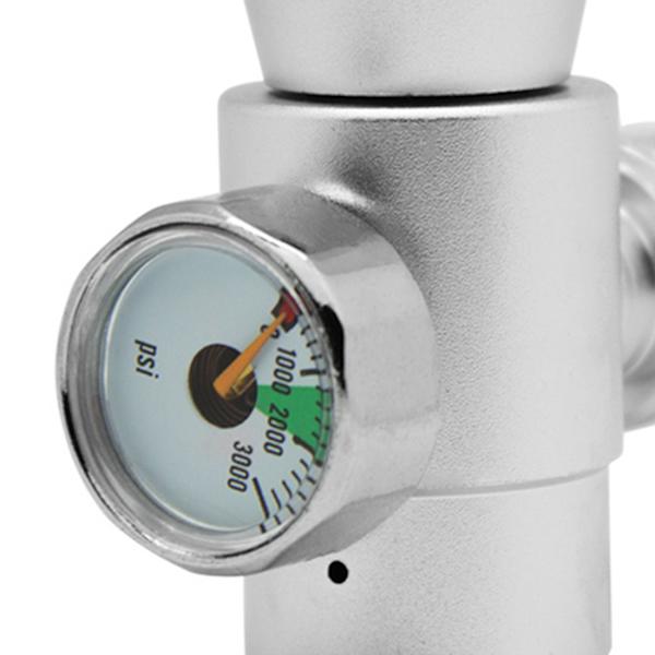 SodaStream CO2 sylinderfyllingsadaptersett - sølv (1 stk) Silver with barometer