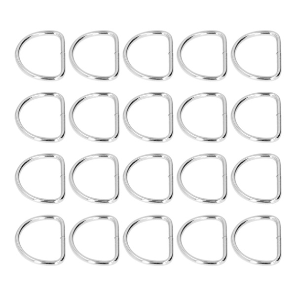20 st D-ringar Lätt montering Galvaniserad yta Robust Hållbar Färgbeständig Metall D-ringar 5x40x30mm